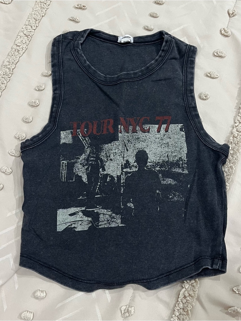 Garage Black Graphic Tank Top